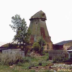 Windmhle Grammentin - Mhle nach Stilllegung verfallend - 1972