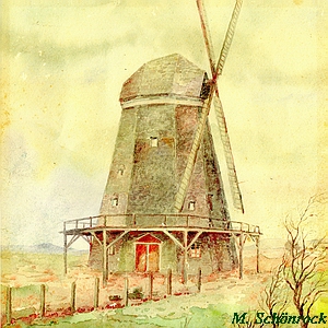 Windmühle Klein Ernsthof - in alter Pracht 1920