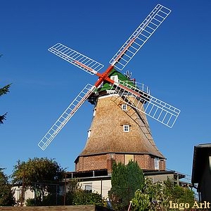 Windmühle Kröpelin die Versenkbare Mühle - Ansicht heute