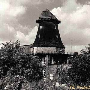 Windmhle Rostock die Conrady Mhle - in Betrieb 1989