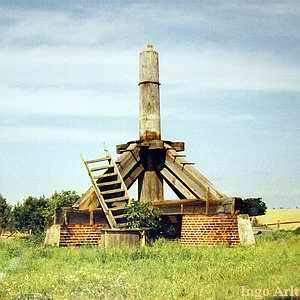 historische Windmhle Storkow - Rest des Bockes 2001