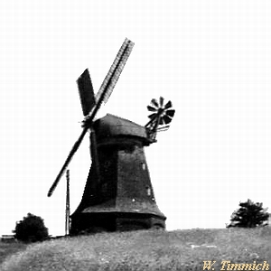 Windmühle in Alt Farpen -  Mühle in Betrieb 1955