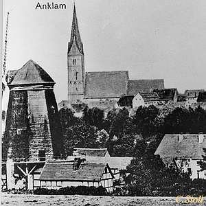 historische Windmhle in Anklam - Ansicht 1920