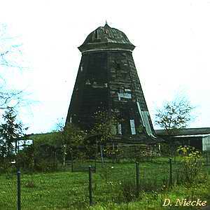 historische Windmühle  Brandenburg Anklam - Ansicht 1975