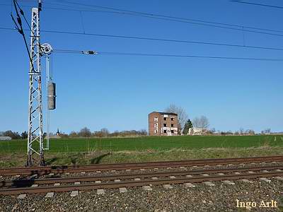 Motormhle Bargischow - Ansicht der Ruine heute