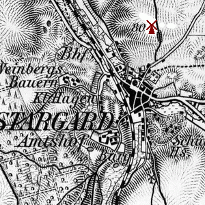 Bockwindmhle Burg Stargard - Standort