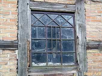 Wassermhle Canow - historische Fenster