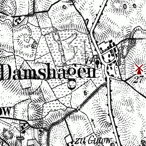 Windmhle in Damshagen - Standort