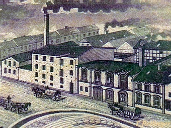 Motormhle Goldberg - Ansicht des Mhlenkomplexes 1910