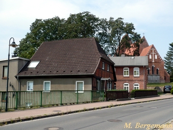 Wassermhle Herrnburg - Standort bei der Kirche