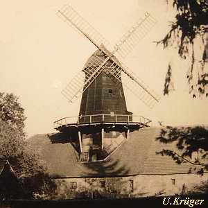 Windmhle des Gutes in Kutzow auf Insel Usedom - Ansicht um 1920