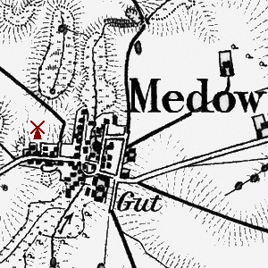 Windmhle in Medow bei Anklam - Standort