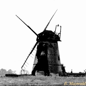 Windmühle Redlin - Ansicht der Ruine 1973