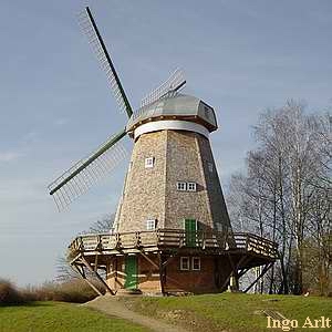 Windmühle Röbel - Ansicht heute