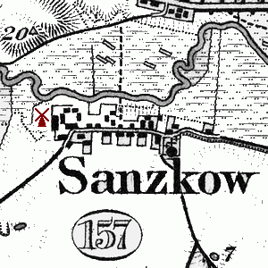 Windmhle Sanzkow - Standort 1893