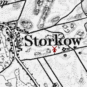 historische Windmhle Storkow - Standort