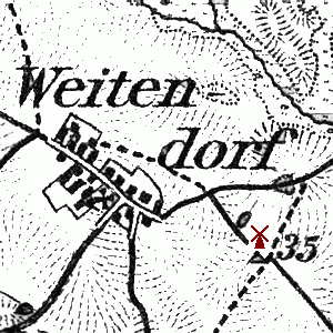 Windmhle Weitendorf - Standort