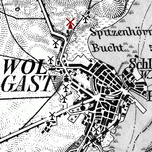 Windmhle Wolgast Thurow - Standort