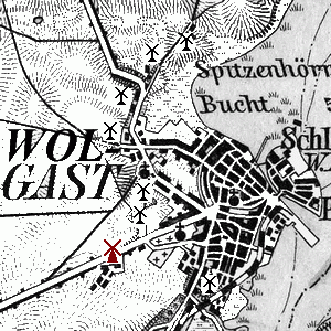 Windmhle Wolgast Farbholzmhle - Standort