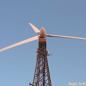 Windkraftwerk Wustrow - Gondel und Rotor